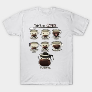 Type of Coffee T-Shirt